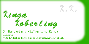 kinga koberling business card